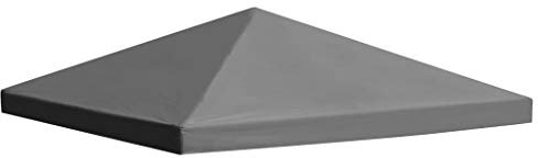 Keketa Homgoday Pavillonabdeckung 3x3m grau wasserdicht mit Klettverschlüssen - Sonnenschutz für Freiluftbereich Model44781