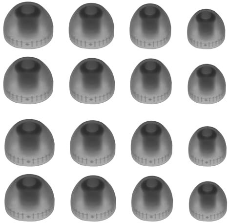 Create idea 8 Paar Silikon Ohrstöpsel In-Ear Kopfhörer Eartips Ersatz Earbuds Kopfhöreraufsätze Kompatibel mit Sony WF-1000XM3/WF-1000XM4 4 Größen (XS/S/M/L) Grau