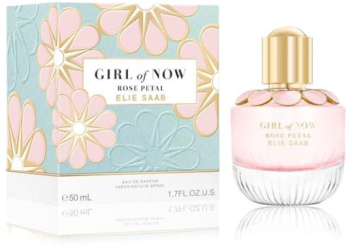 Elie Saab Girl of Now Rose Petal 50 ml – Eau de Parfum – Frauen Parfüm – Fruchtig-floraler Duft – Fruchtige und Florale Noten – Transparenter Glasflakon