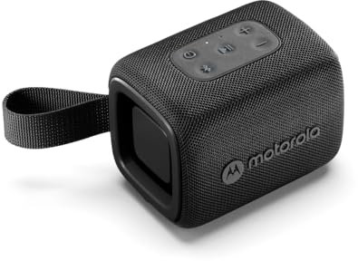 Motorola Sound - Enceinte Bluetooth 5.3 ROKR 300 - Enceinte Portable sans Fil 7W - Enceinte compacte IP67, résistante à l'eau et à la poussière - Durée 12h, Noir