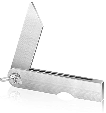 Barfeery Sliding T-Bevel Gauge Protractor 4 Inch Mini Bevels Angle Adjustable Carpenter Bevels Finder for Woodworking