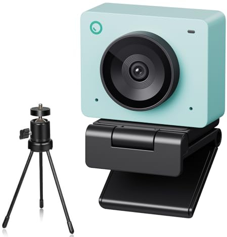 OBSBOT Meet SE 1080P 100FPS webbkamera för PC, USB-webbkamera med AI-spårning, mikrofon, stativ, steglös HDR, skönhetsläge, plug&play-streaming-kamera för laptop/stationär dator, konferenser, grön