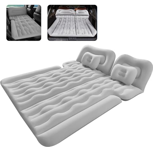 BEBAS Car Air Mattress - Inflatable Back Seat Air Mattress for Car, Thick Camping Sleeping Pads with 2 Pillows & Rechargeable Air Pumps, Portable Travel Airbed for Pickup Trucks