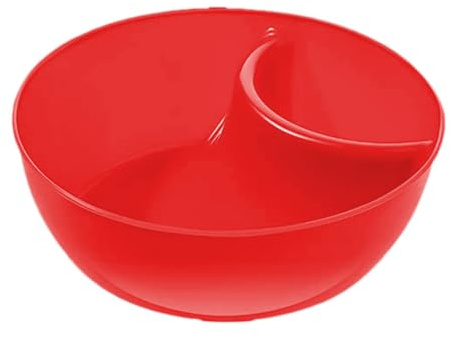 Chip And Dip Bowls - Bol de service empilable anti-buée avec séparation, assiette à collation | Bol divisé avec zone de sauce, plaques de grignotage pratiques pour craquelins, pain et céréales, buffet
