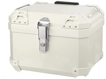 Moto Portaequipajes Baúl Superior Universal para Motocicleta, Color Blanco Marfil, 36 L, con Compartimento Trasero para Guardar Casco, para R1200GS F800GS G310gs F750gs.