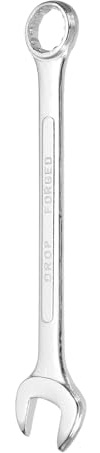 sourcing map Combination Wrench 21mm Metric 12-Point Box and Open End Zinc Plated Steel Double Ended Spanner Tool for Automotive Pipe Furniture Machinery DIY Repair, Silver White