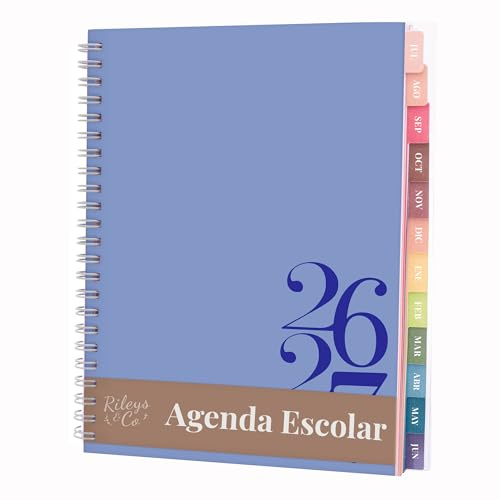 Rileys 2026-2027 Agenda Académica Clásica (Azul, Español)