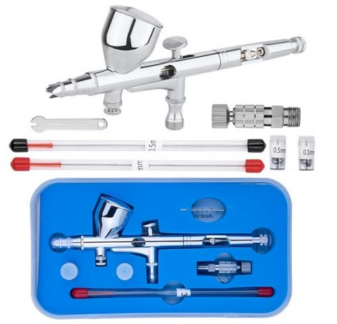 Set per aerografo T180, set di pistola per aerografo, doppia azione, set di tatuaggi ad aria, set di pistola per pittura ad alta precisione, per modellismo, make-up