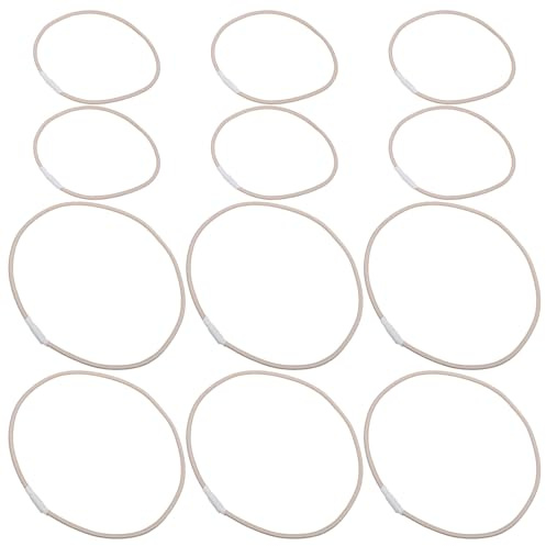 Hoement 12 Elastici Antiurto per Microfono in Gomma Robusta Accessori di Ricambio per Supporto Antiurto Fasce Elastiche Compatibili per Studio Podcast e Registrazioni Professionali
