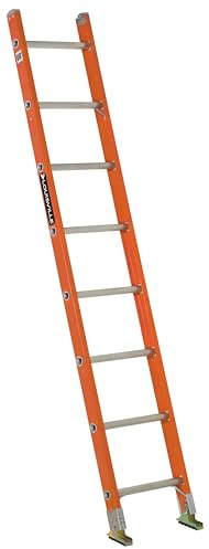 Louisville Ladder 8-Foot Fiberglass Single Ladder, 300-Pound Load Capacity, Type IA, FE3108