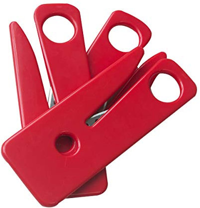 JTKENS Lot de 20 couteaux de sécurité pour ceinture de sécurité Rouge