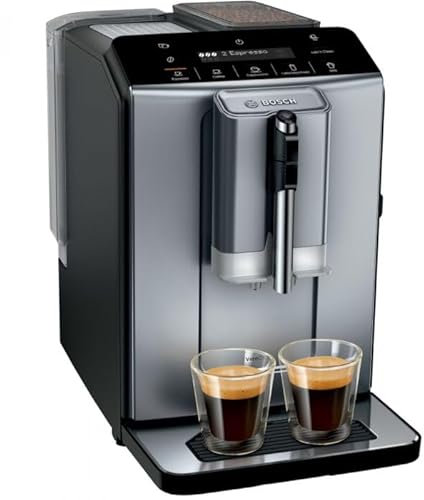 Bosch Serie 2 VeroCafe TIE20504 automatischer Entsafter, 1300 W, 1,4 L, 15 bar, MilkMagic Pro, Aroma Max System, SensoFlow System, Schwarz