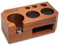 MHMondawn Tamperstation 58mm, Siebträger Halter aus Walnuss, Tamping Station für Barista Zubehör, Coffee Tamperstation Holz mit Silikonkissen, Einstellbare Höhe-Brown