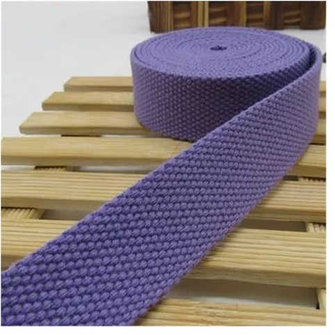 WEOKDFHA sadelgjord 5 meter 25 mm kanvas band bältesväska sadelgjord nylon ryggsäck band sömnadstillbehör (ljuslila)