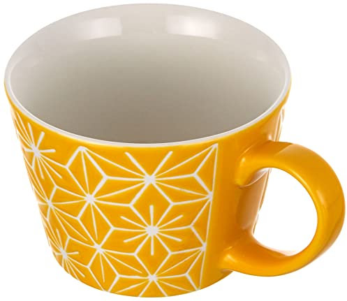 Excelsa etnika Taza Jumbo 415 ml, Porcelana, Amarillo, 11 x 11 x 8 cm