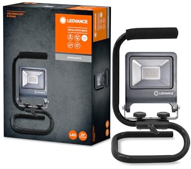 LEDVANCE LED Arbeitslicht, Leuchte für Außenanwendungen, Kaltweiß, Gris Foncé, 20 W, S-Stand, LED Worklight