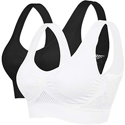 Litthing Soutien-Gorge Quotidien Doux Femmes Large Bretelles Brassière sans Couture Sommeil sous-Vêtements Maille Dos Nu Rembourré Respirant pour Yoga Plus Taille