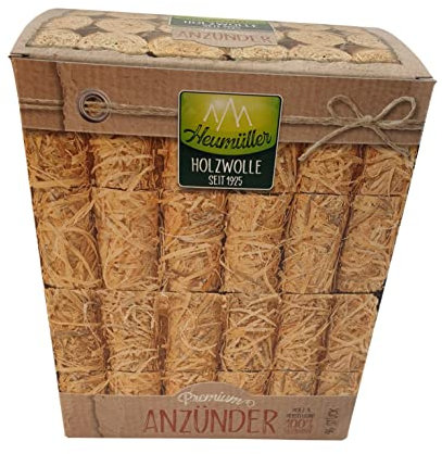 Heumüller Encendedor prémium para barbacoa y chimenea, 96 unidades