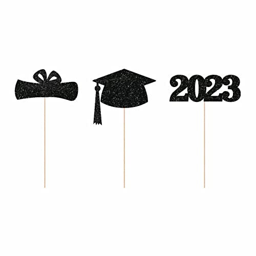 Wzxhew # 2023 Artículos de decoración de fiesta de graduación, jarrón enchufable temporada de accesorios de decoración de graduación (negro, talla única)