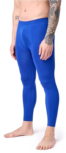 Ladeheid Pantaloni Calzamaglia Lunghi Intimo Termico, Uomo per Sport Invernali Sci, Snowboard Corsa all'aperto LA40-260 (Blu, S)