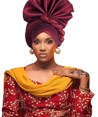 SugeGasa Women's Auto Gele Headtie Hat