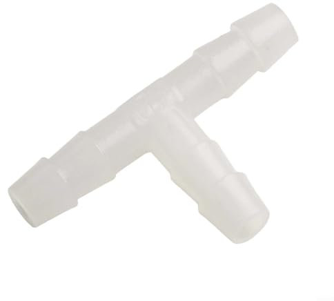 Zeroupshop Adattatore per tubo flessibile per pompa dell'aria in PE, connettore a T bianco, resistente alle alte temperature, adatto per diverse dimensioni (8 mm)