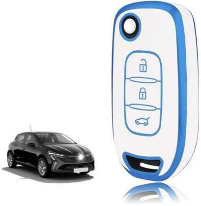 TOOMUME TPU-nyckelfodral, nyckelfodral passar för Renault Kangoo 3 Twingo 3 Megane 4 Trafic 4 Clio 5 Captur Dacia Sandero Stepway Duster, nyckelskydd Bilnyckel Skal Bil Fjärrkontroll - Flip Key