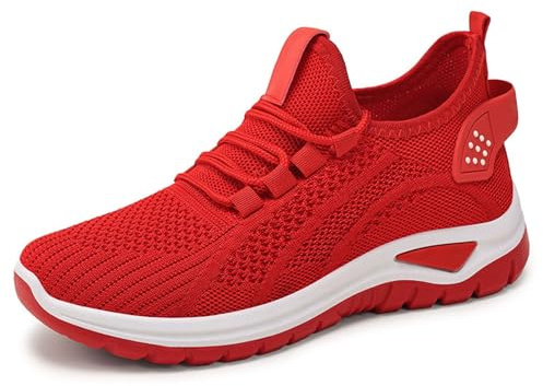 Nuoke Baskets d'été en pour Femmes, Confortables, Respirantes, Semelle Souple, absorbantes, Chaussures de Sport Simples et décontractées Sandales Plates Taille 7