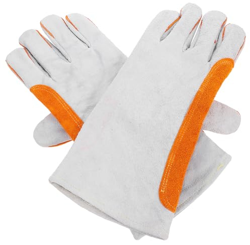 BETOOKY Guantes de Soldadura Largos de de para Protección de y Muñecas en Trabajos de Alta y Soldadura