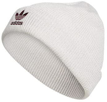 Adidas Originals Women's Trefoil Beanie, White - Orbit Grey/Victory Crimson Purple, One Size