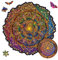 UNIDRAGON Original Wooden Jigsaw Puzzles - Mandala Inexhaustible Abundance, 200 pcs, Medium 9.8x9.8, Beautiful Gift Package, Unique Shape Best Gift for Adults and Kids