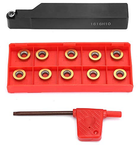 Drehmaschine Drehwerkzeughalter Hartmetall-Wendeschneidplatten Klingen mit Schlüssel Drehbank-Gewindebohrstangen-Set für die Vorbearbeitung von Stahl