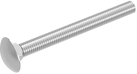 SECCARO Tornillo de carro M6 x 65 mm, acero inoxidable V2A VA A2, DIN 603/ISO 8677, cabeza redonda plana con cuello cuadrado, rosca completa, 20 unidades