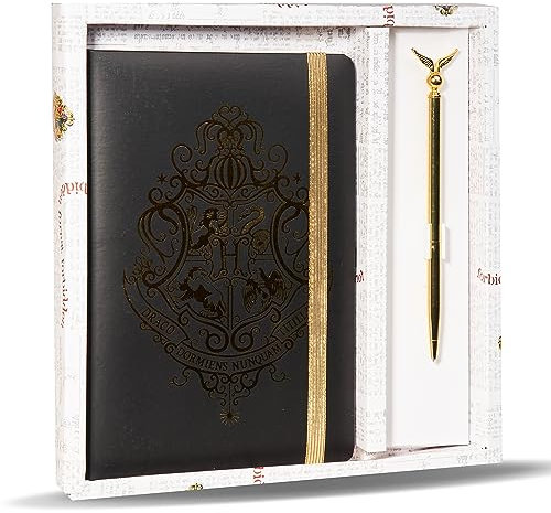 Harry Potter Notizbuch mit Stift – Geheimes Tagebuch mit Schnatz-Stift, Geschenk für Mädchen & Kinder – Schreibset für Fans & Sammler – Fanartikel für Schule & Freizeit