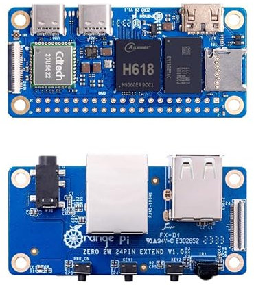 Orange Pi Zero 2 W 1,5 GB LPDDR4 Allwinner H618 Quad-Core 64 Bit Single Board Computer mit 16 MB SPI Flash, unterstützt WiFi und BT5.0, Entwicklungsplatine Run Android 12 TV (Null 2 W 1,5 G +
