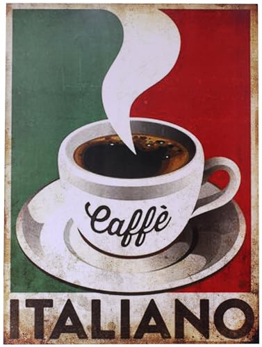 KUSTOM ART Poster Decorativo da Parete Serie Pubblicità Vintage Caffè Italiano Stampa Artistica su Carta Patinata 40x30 cm Senza Cornice