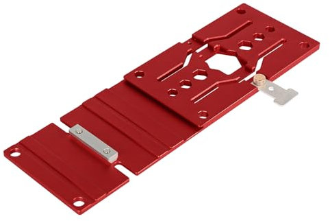 TOOLCOOL Rail de guidage carré de 340 mm pour scie circulaire compatible avec rail de guidage DeWalt (rouge)
