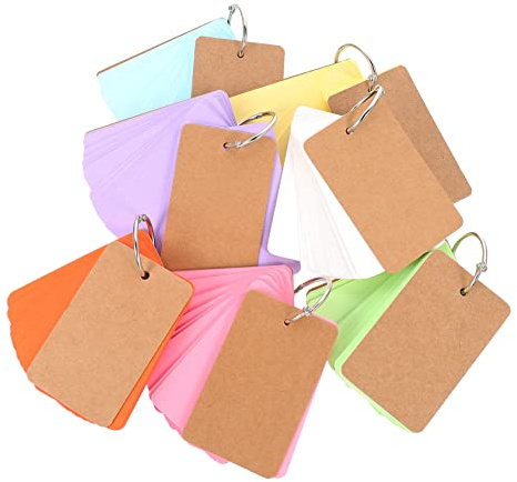 HYTROVE 7set Blanko Papperskort Stycken Färgglada Flashcards För Anteckningar Memo Och Studier Perfekta För Hem Skola Och Kontor