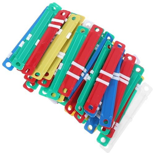 GLEAVI 100 Pièces Peignes de Reliure Plastique 8 Cm pour Classeur Journal Dos, Insert de Dos de Classeur Souple, Accessoires pour Cahiers à Feuilles Mobiles, Utilisation Bureau