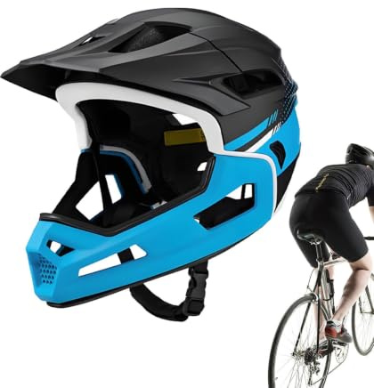 Full Face Mountainbikehjälm För Vuxna, mt-b Downhill-hjälm Med Avtagbar C | hel-t Ansiktsskydd, PC- Och ep-s-skum, Löstagbart Hakskydd, Justerbart Visir, Lätt 500 G, 15 Ventilationshål,