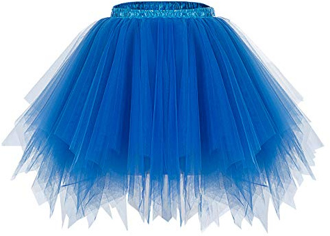 Bridesmay Kort tyllkjol för kvinnor 50-tal, vintage balett, tutu, bubbellekjolar för halloween, cosplay fest