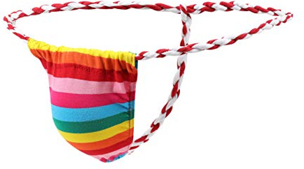 Newsywell T-back bomullsstringtrosor för män Sumo G String Low Rise bikini kalsonger underkläder