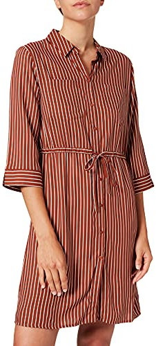 ONLY Damen Onltamari 3/4 Shirt Dress WVN Noos Kleid, Tortoise Shell, 38 EU