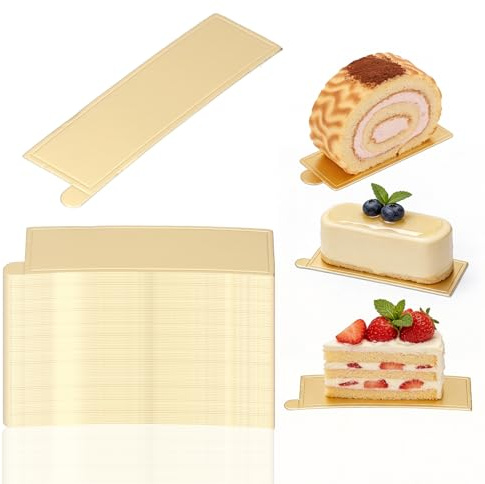 Natudeco 100PCS Planches à Gâteaux à la Mousse Plateaux Rectangle en Carton Papier à Base de Gâteau pour Mariage Anniversair Fêtes