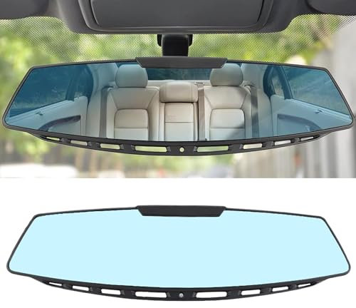 Flaconi Espejo Retrovisor Coche,Espejo Retrovisor Interior,Espejo Coche Bebe,Espejo Retrovisor Universal,Retrovisor Interior Coche,Espejo Retrovisor Panorámico,Gran Angular,Convexo,Camiones(Azul)