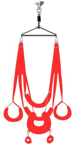 Racib Balançoire de Plafond rotative à 360 degrés(Red)