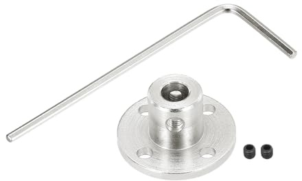 QUARKZMAN 4 Pz 5mm Accoppiamento a Flangia Connettore Albero Rigido Modello Accoppiatore Accessorio per Albero con Mini Chiave Esagonale e Vite di Fissaggio, Argento