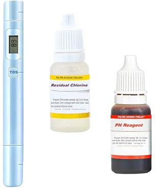 Kit Test Cloro Ph Misuratore con Tester Digitale TDS Residuo Fisso Acqua