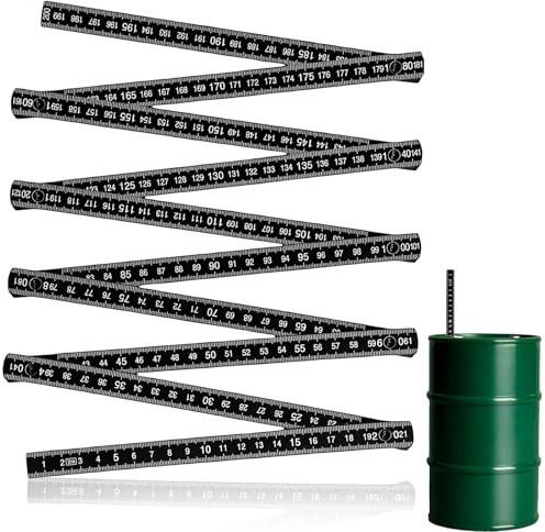 2 Meters 10-Fold Oil Tank Level Gauge Measuring Stick, Folding Wooden Ruler