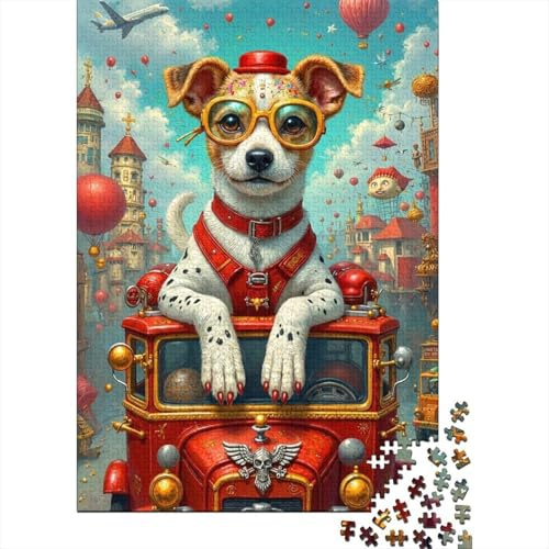 Piloto de Perro de Dibujos Animados Cartón Extra Grueso Rompecabezas De Bricolaje 12 Años+ Juego De Familia Desafiante Hermosa Decoración De Paredes Casa 70x50cm/1000pcs